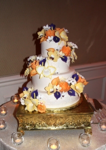 Fall Flower Wedding Cake